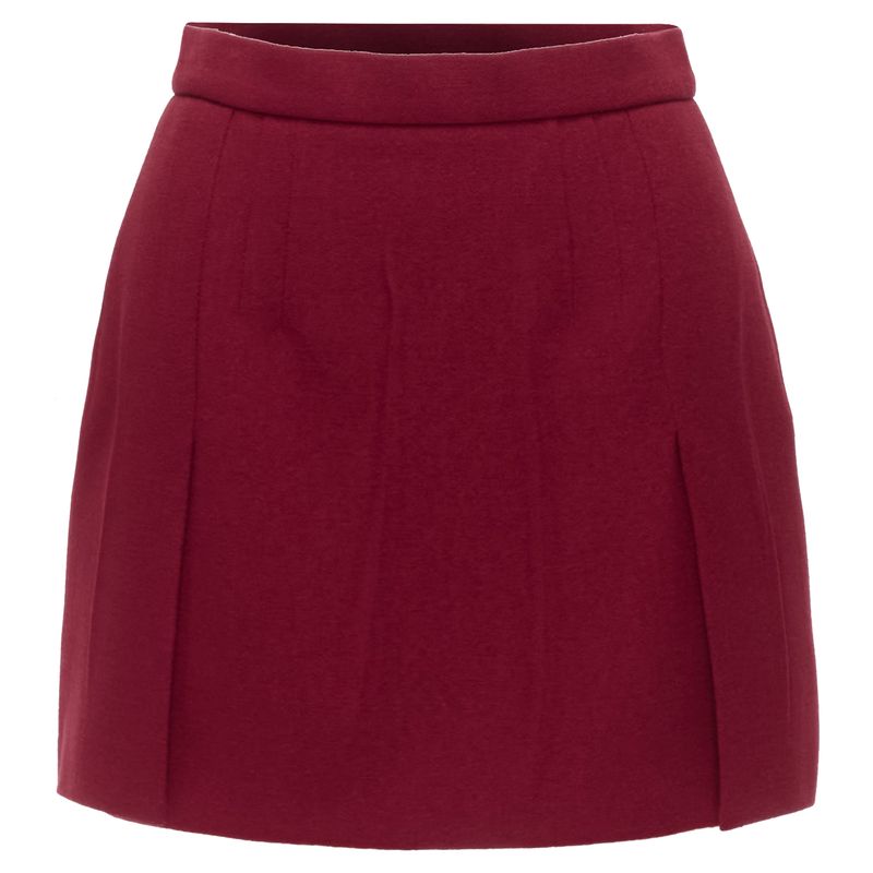 Prada Wool Blend Crepe Mini Skirt